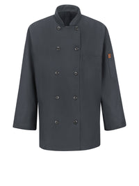 Women's Long-Sleeve 28.5" Chef Coat with OilBlok + MIMIX™ - 041X - Charcoal