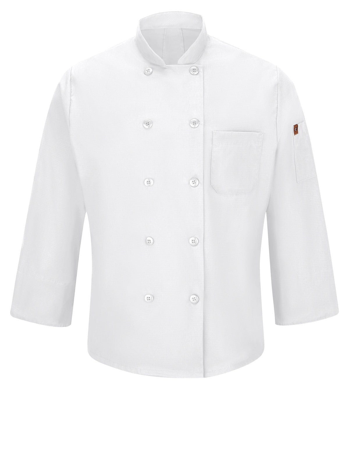 Men's Ten-Button 25" Chef Coat with OilBlok + MIMIX™ - 042X - White