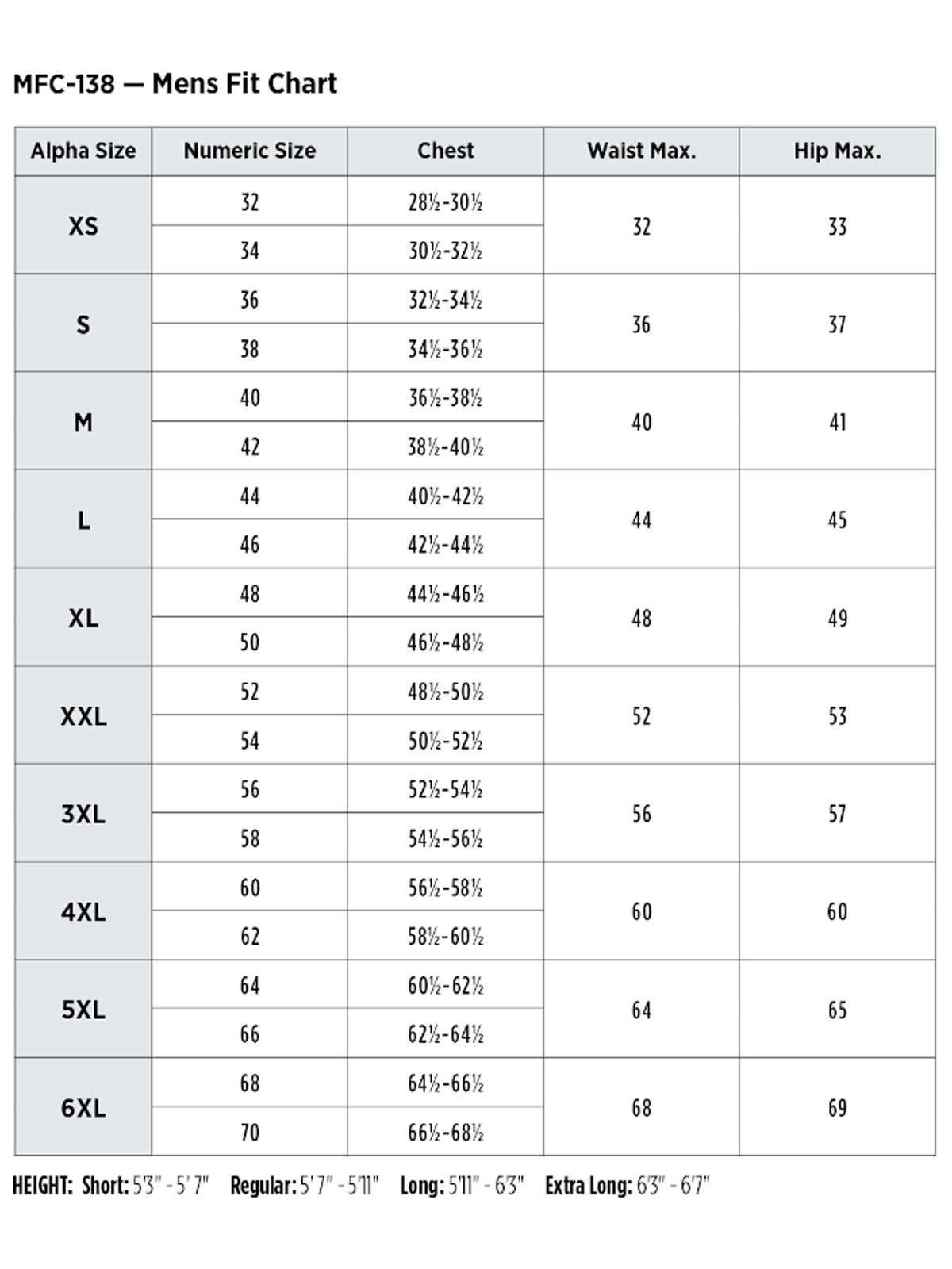 SIZECHART