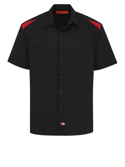 Men's Performance Short-Sleeve Team Shirt - 05 - Black/English Red