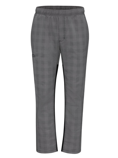Men's Straight Fit Airflow Chef Pant - 0P4M - Grey/Black Plaid