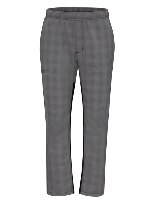Men's Straight Fit Airflow Chef Pant - 0P4M - Grey/Black Plaid