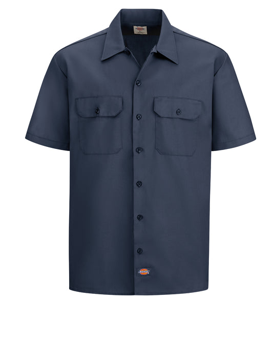 Men's Short-Sleeve Traditional Work Shirt - 2574 - Dark Navy