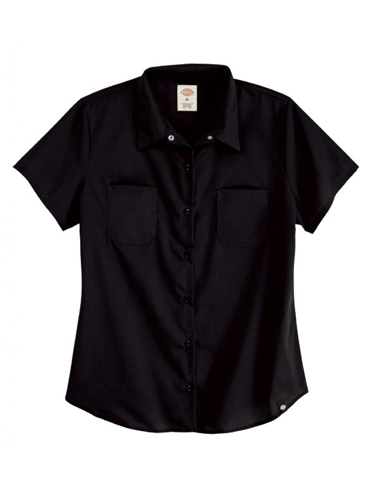 Women's Short-Sleeve Button-Down Industrial Shirt - 5350 - Black