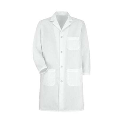 Men's Three-Pocket 41.5" Full-Length Lab Coat - 5700 - White