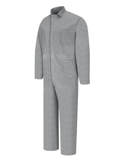 Men's Snap-Front Cotton Coverall - CC14 - Herringbone