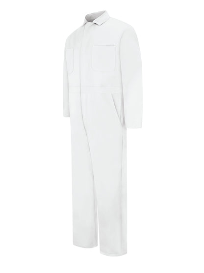 Men's Snap-Front Cotton Coverall - CC14 - White
