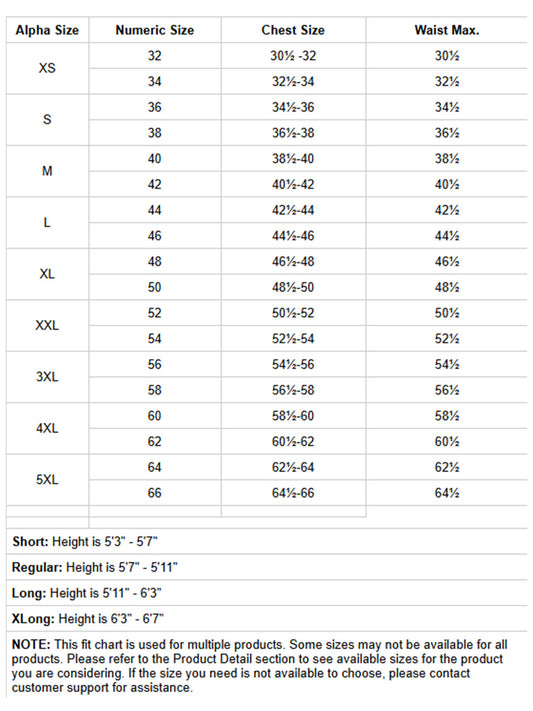 SIZECHART
