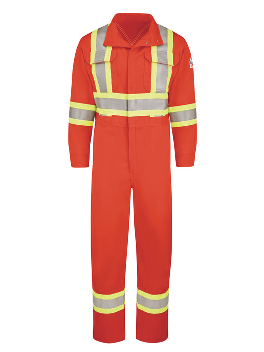 Unisex Premium Coverall with 4" Reflective Trim - CLBD - Orange