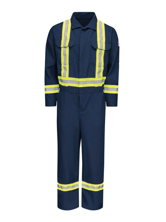 Men's Midweight Nomex Flame-Resistant Reflective Premium Coverall - CNBC - Navy