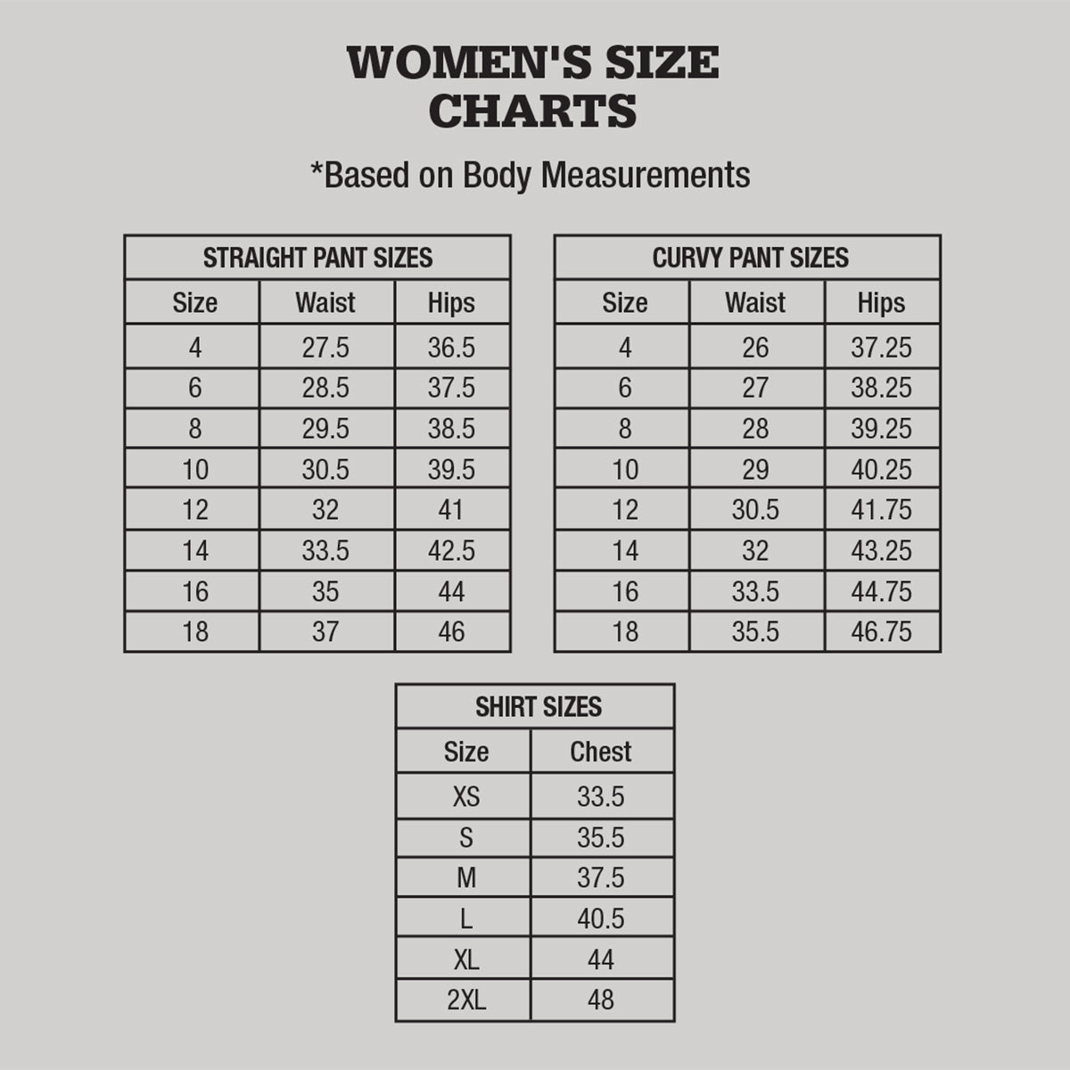 SIZECHART