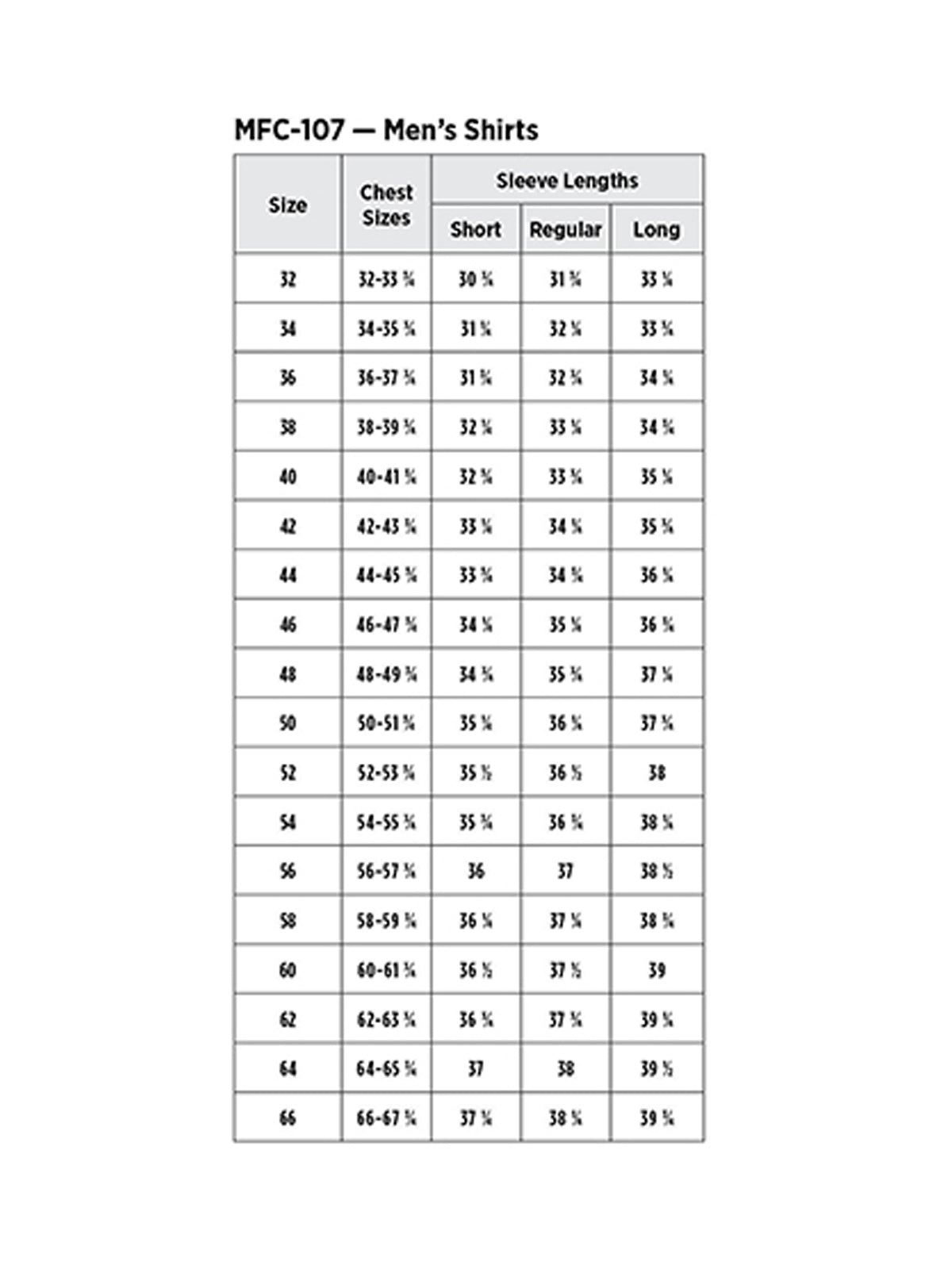 SIZECHART
