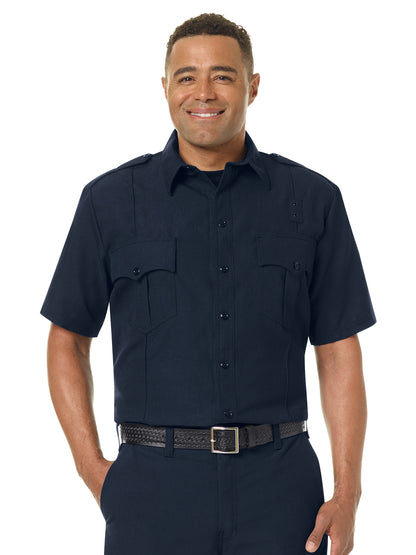 Men's Classic Short Sleeve Fire Officer Shirt - FSE2 - Midnight Navy