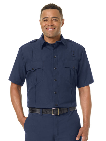 Men's Classic Short Sleeve Fire Officer Shirt - FSE2 - Navy