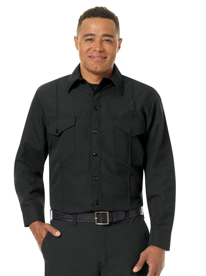 Men's Classic Long Sleeve Firefighter Shirt - FSF0 - Black