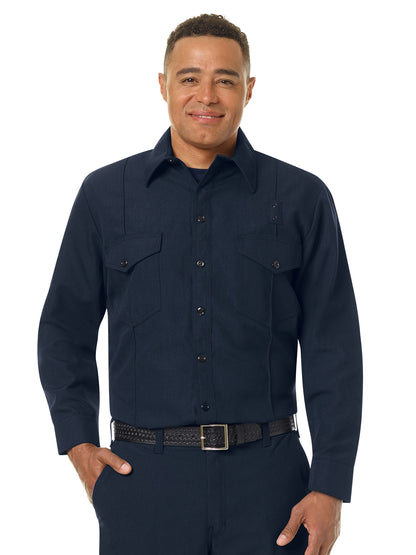 Men's Classic Long Sleeve Firefighter Shirt - FSF0 - Midnight Navy