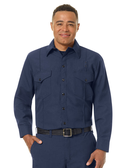 Men's Classic Long Sleeve Firefighter Shirt - FSF0 - Navy