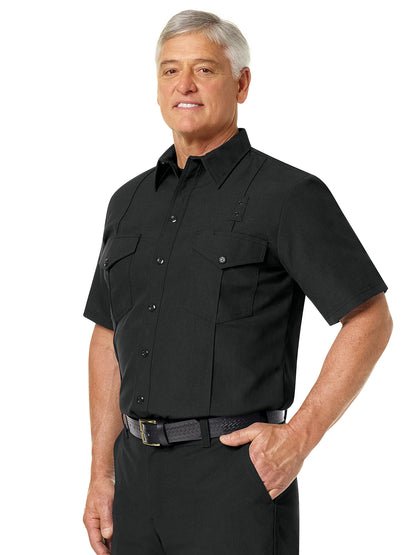 Men's Classic Short Sleeve Firefighter Shirt - FSF2 - Black