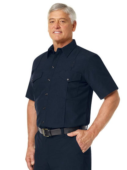 Men's Classic Short Sleeve Firefighter Shirt - FSF2 - Midnight Navy