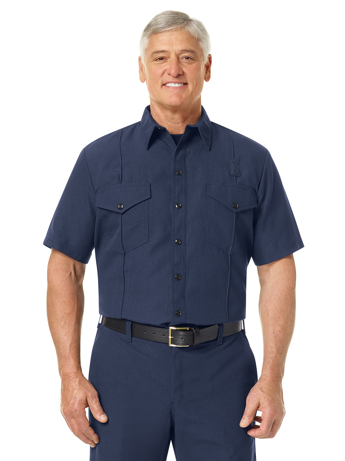 Men's Classic Short Sleeve Firefighter Shirt - FSF2 - Navy