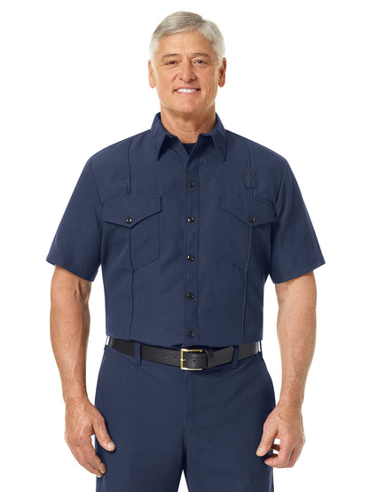 Men's Classic Short Sleeve Firefighter Shirt - FSF2 - Navy