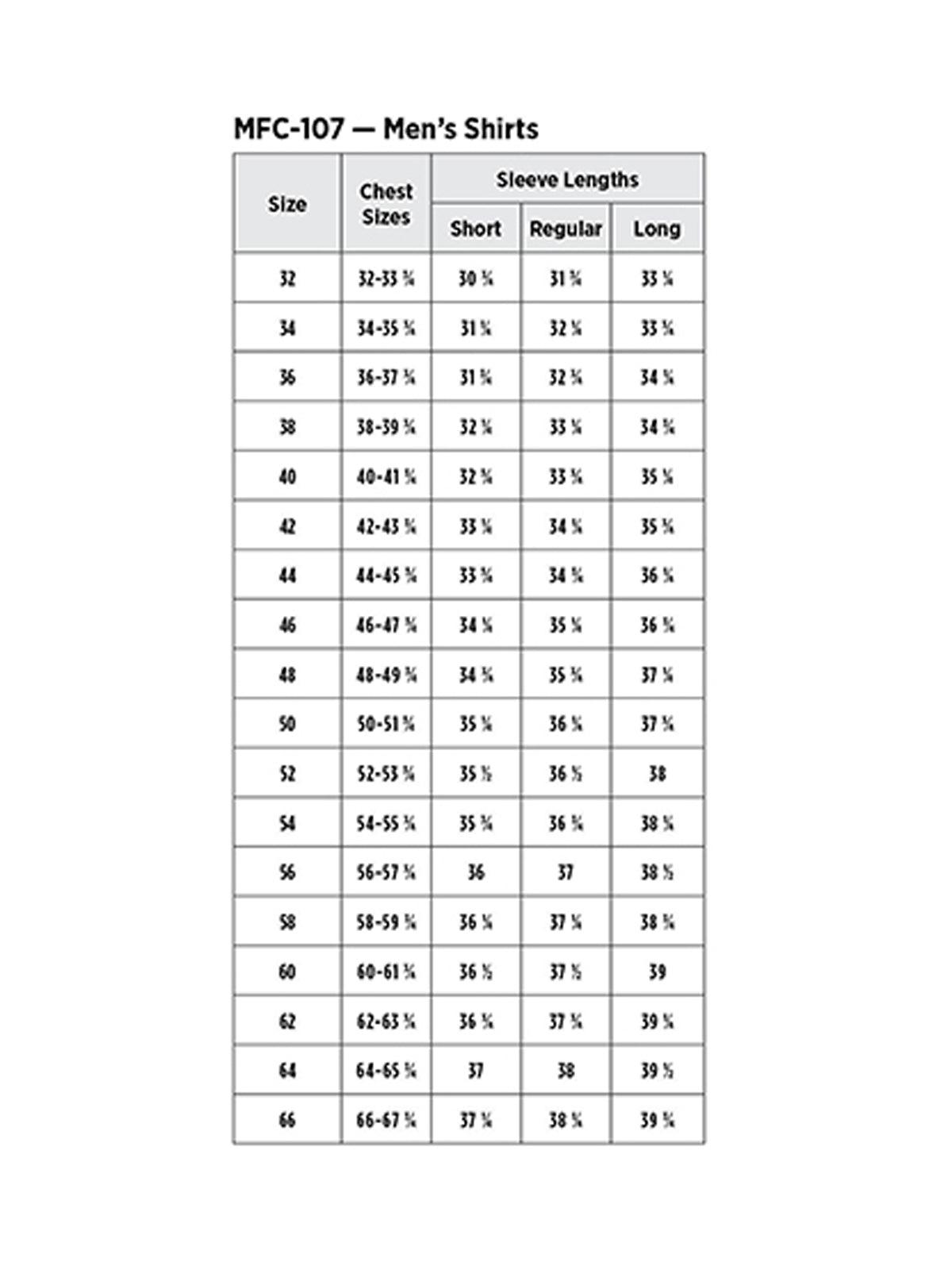 SIZECHART