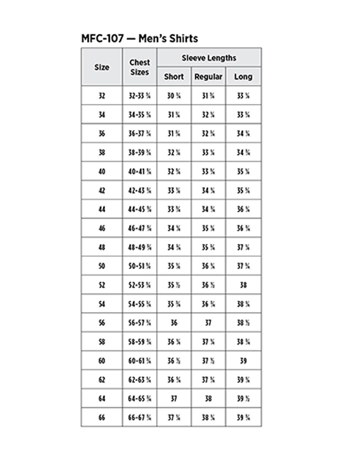 SIZECHART