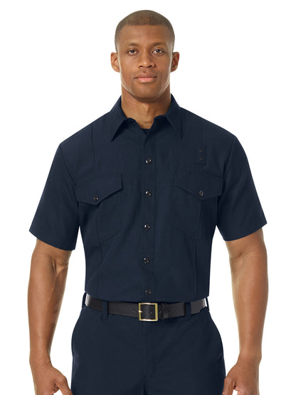 Men's Classic Short Sleeve Western Firefighter Shirt - FSF6 - Midnight Navy