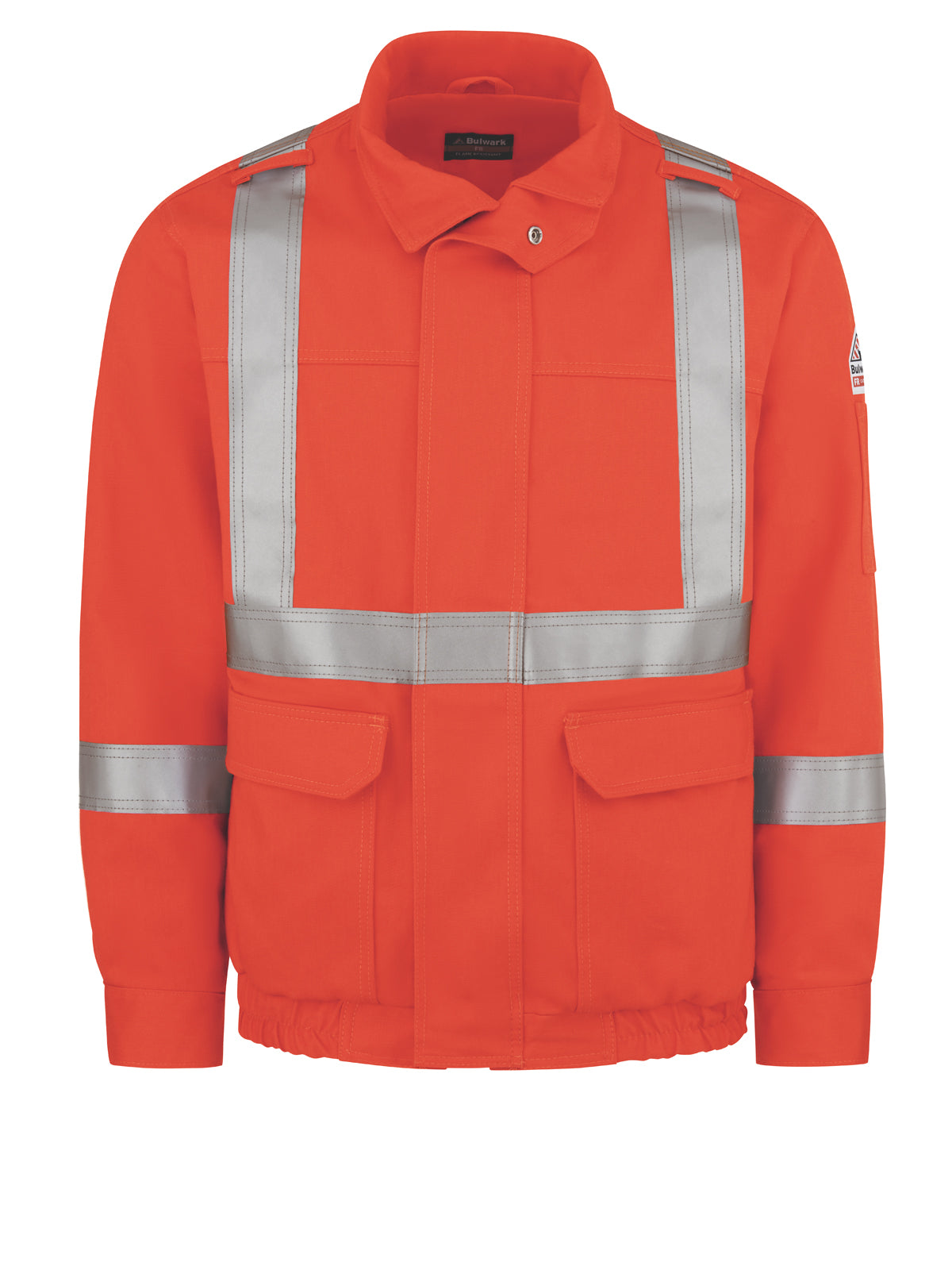 Men's Lightweight Excel Flame-Resistant Comfortouch Hi-Visibility Lined Bomber Jacket - JLJP - Orange