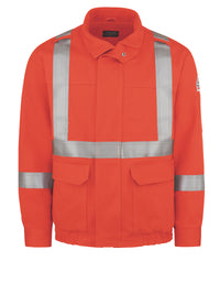 Men's Lightweight Excel Flame-Resistant Comfortouch Hi-Visibility Lined Bomber Jacket - JLJP - Orange