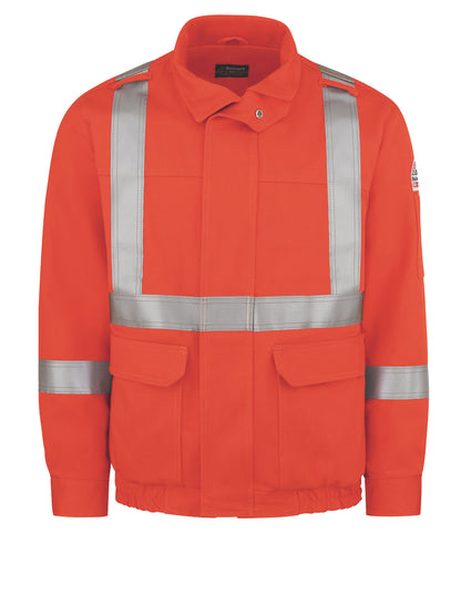 Men's Lightweight Excel Flame-Resistant Comfortouch Hi-Visibility Lined Bomber Jacket - JLJP - Orange