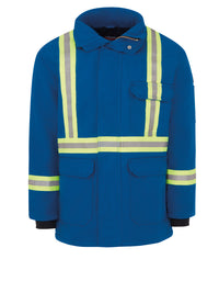 Men's Heavyweight Nomex Flame-Resistant Reflective Insulated Deluxe Parka - JNPC - Royal Blue