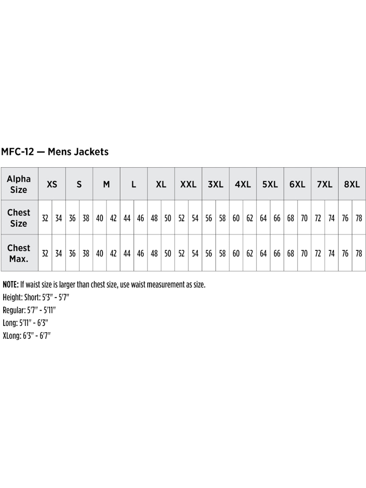SIZECHART