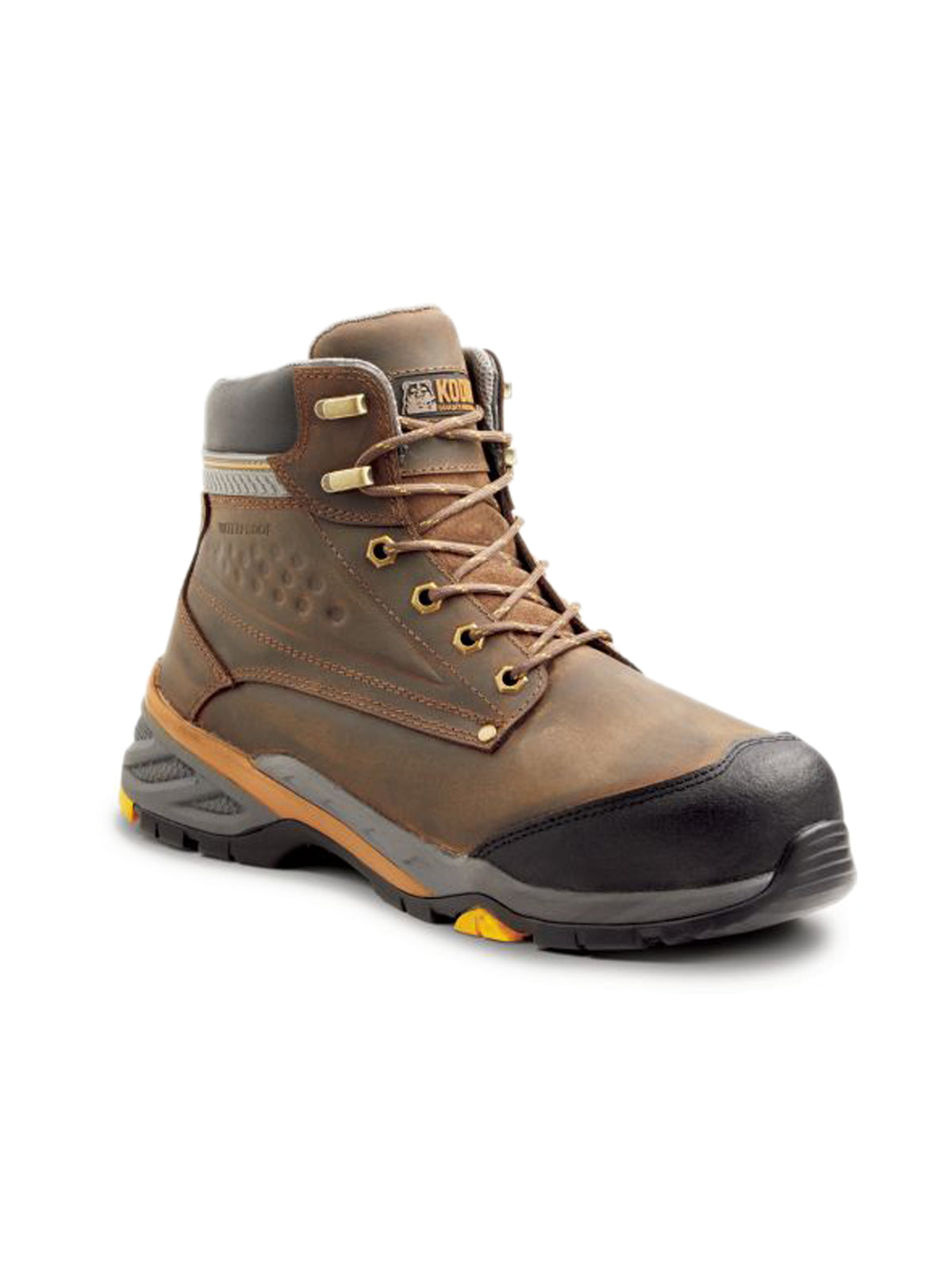 Men's Waterproof Composite Toe Hiker Safety Work Boot - K4NK - Brown