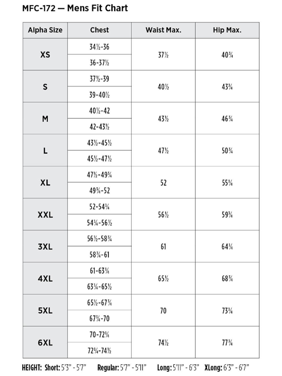 SIZECHART