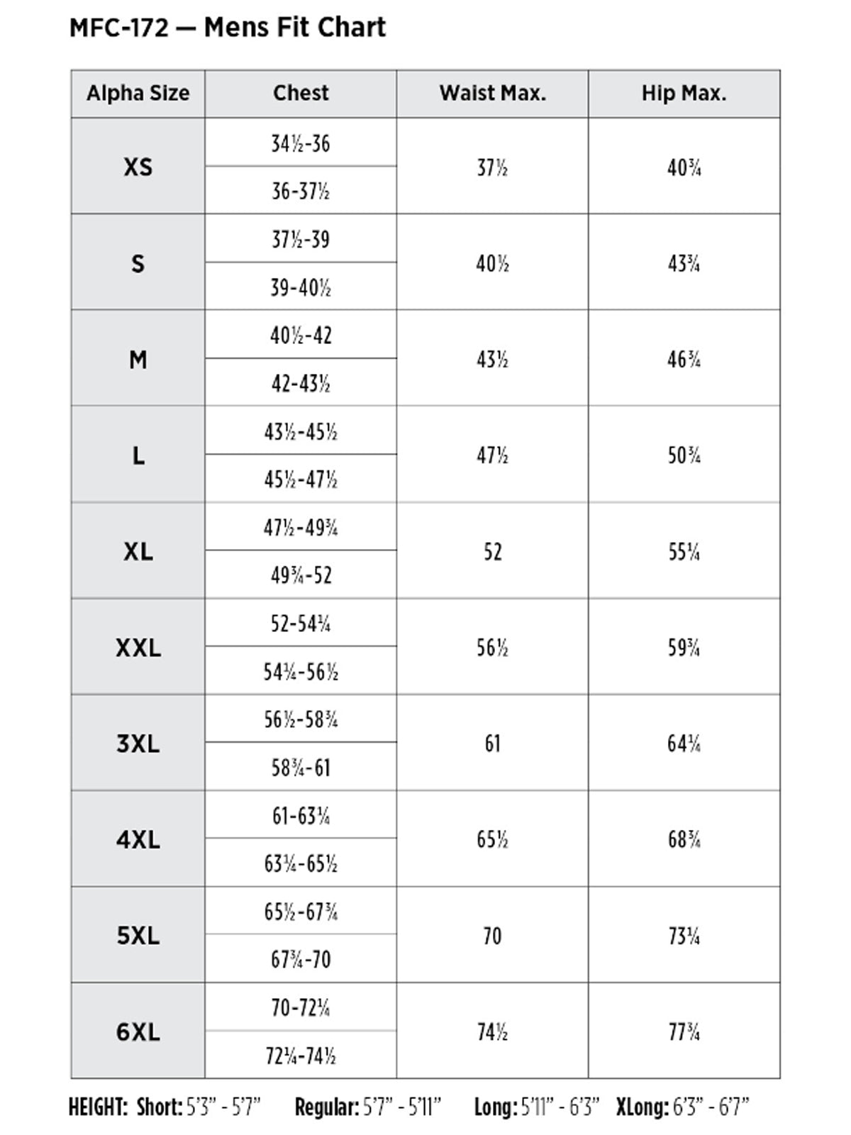 SIZECHART
