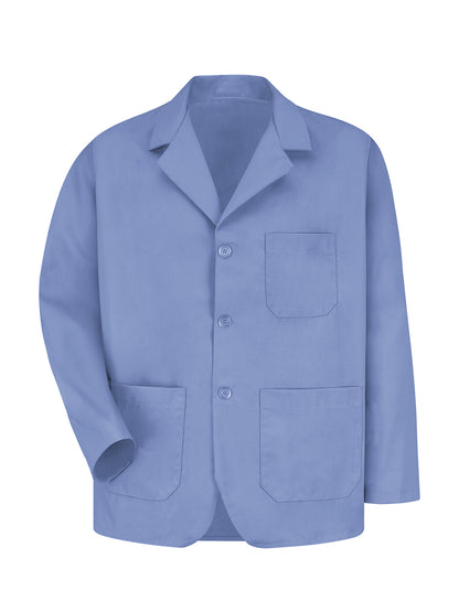 Men's Three-Pocket 30" Lapel Counter Coat - KP10 - Light Blue