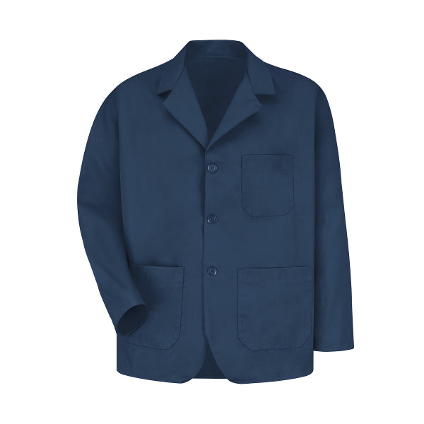 Men's Three-Pocket 30" Lapel Counter Coat - KP10 - Navy