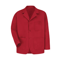 Men's Three-Pocket 30" Lapel Counter Coat - KP10 - Red