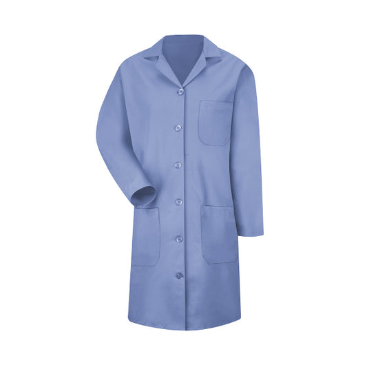 Women's Three-Pocket 38.25" Full-Length Lab Coat - KP13 - Light Blue