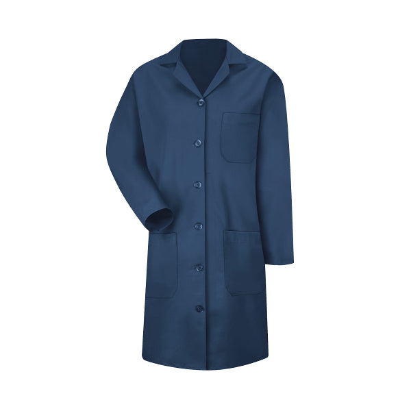 Women's Three-Pocket 38.25" Full-Length Lab Coat - KP13 - Navy