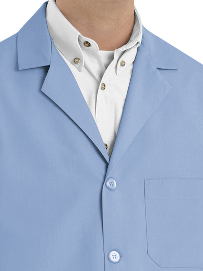 Men'sThree-Pocket 41.5" Full-Length Lab Coat - KP14 - Light Blue