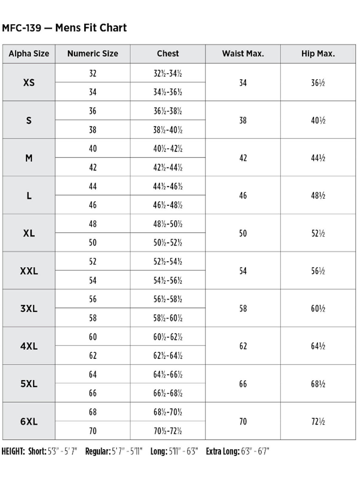 SIZECHART