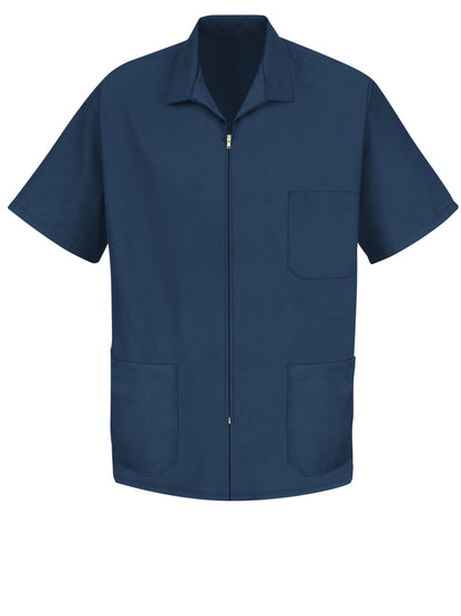 Men's Zip-Front Smock - KP44 - Navy