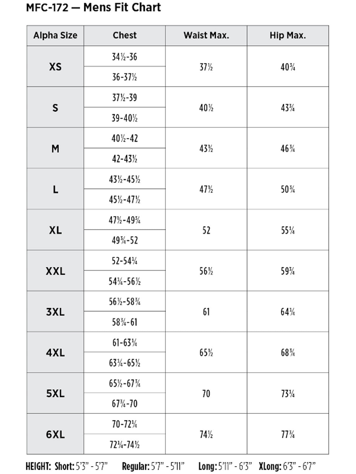 SIZECHART