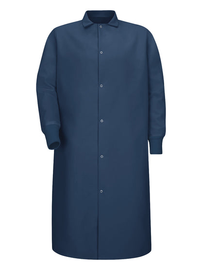 Unisex Gripper-Front Pocketless 44.75" Butcher Coat - KS60 - Navy