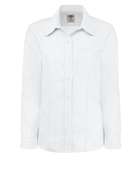 Women's Long-Sleeve Stretch Oxford Shirt - L254 - White