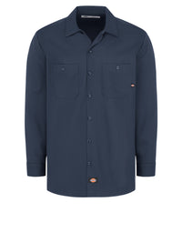 Men's Industrial Cotton Long-Sleeve Work Shirt - L307 - Dark Navy