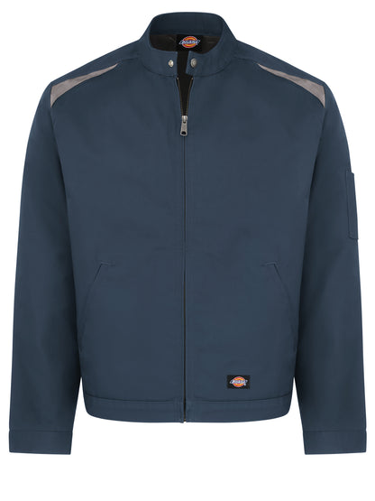 Men's Insulated Color Block Jacket - LJ60 - Dark Navy/Silver