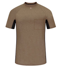 Men's Flame-Resistant Concealed Chest Pocket Base Layer Shirt - MPS4 - Khaki